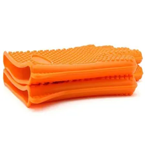 Guanti da forno in silicone resistenti al calore arancione cucina cottura antiscivolo