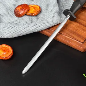 Carbon steel knife sharpening steel rod for kitchen quick knife sharpener tool details