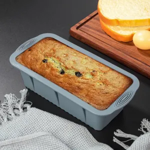 Moule à Pain Rectangulaire en Silicone Moule à Gâteau DIY Plaque de Cuisson Antiadhésif Résistant à la Chaleur Ustensile de Cuisine