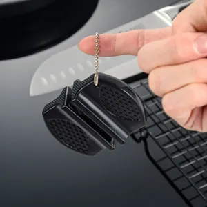 Mini aiguiseur de couteau portable outil pour cuisine rapide pierre à aiguiser domestique.
