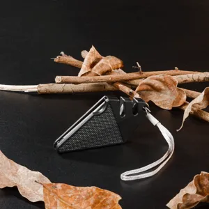 Portable mini outdoor knife sharpener with lanyard diamond sharpener tool for fishing camping