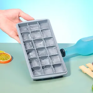 Bac à glaçons en silicone avec fond souple pour la maison, démoulage facile grille.