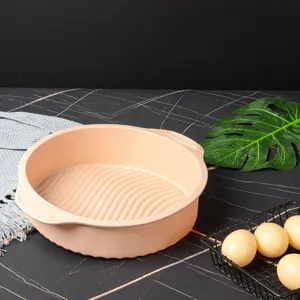 9 inch round silicone cake mold non-stick baking pan flexible DIY kitchen bakeware tool