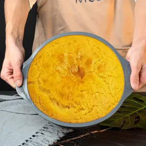 Round silicone cake mold non-stick baking pan 9-inch DIY kitchen bakeware tool for home baking