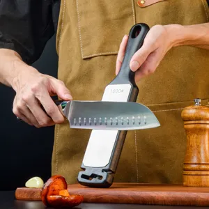 Diamond knife sharpener double-sided whetstone kitchen sharpening rod for home use detail view