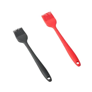 Silicone Basting Brush Set BBQ Oil Brushes Kitchen Baking Pastry Tools Black and Red 2Pcs