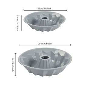 Silicone bundt cake pan set fluted baking mold for pastry and bread kitchen tools