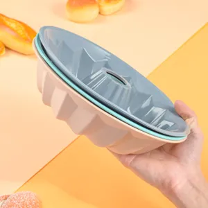Silicone bundt cake mold round baking pan spiral dessert kitchen tool non-stick bakeware
