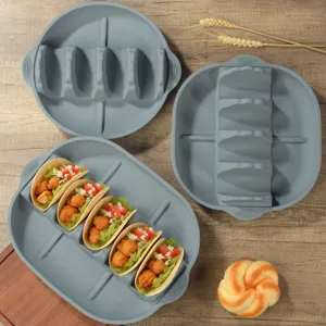 Grauer Silikon Taco Holder Ständer für leckere mexikanische Küche Werkzeuge neues