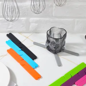 Foldable silicone heat insulation mat kitchen trivet pot holder anti-scald table pad
