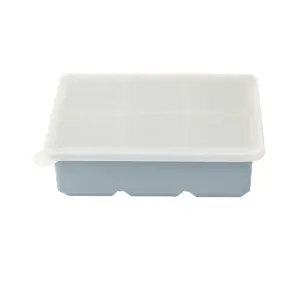 Bac a glacons en silicone avec couvercle, moule carre pour la cuisine a la maison.