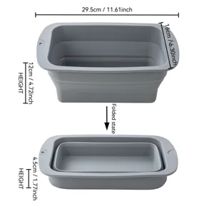 Grand bassin en silicone pliable et moule à glaçons pour la cuisine ou extérieur. Pratique et durable.