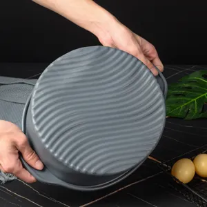 9-Inch Round Silicone Cake Mold Non-Stick Baking Pan Wave Bottom DIY Kitchen Pastry Tool