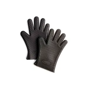 Guanto da Forno in Silicone con Motivo Cuore Tinta Unita Resistente al Calore Antiscivolo per Cucina Cottura