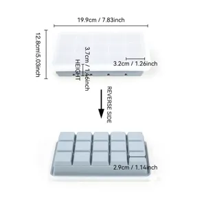 Bac à glaçons en silicone à 15 grilles avec couvercle, moule de cuisine pour fabriquer des glaçons.