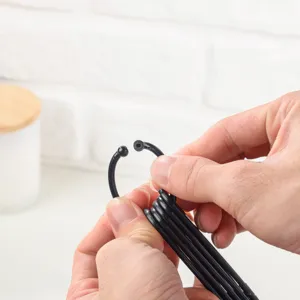Anneaux de reliure en plastique noir pour cartes et livres, conception souple et durable