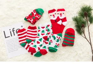 Christmas fuzzy cozy socks winter warm sleep socks thick home floor socks multi pack