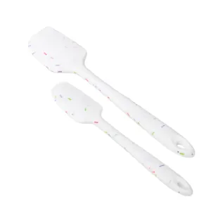 Silikon Spatel Set mit bunten Streusel Design zum Backen, flexible Cremekuchen Schaber Werkzeuge.