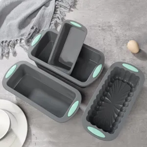 Lot de Moules a Pain en Silicone Rectangulaire Resistant a la Chaleur Outil de Cuisson