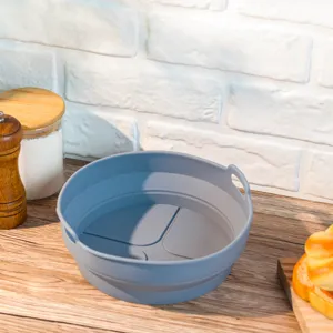 Foldable silicone air fryer liner heat resistant basket kitchen baking tray non stick mat tool