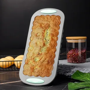 Moule à gâteau rectangulaire en silicone bicolore plaque de cuisson pain toast cuisine