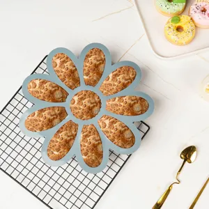 Silikon Sonnenblumen Backform Detailansicht, flexible Antihaft Kuchenform für DIY Küche.