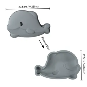 Stampa per torta a delfino in silicone, strumento di cottura DIY flessibile per dolci.
