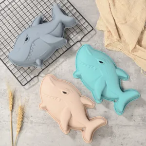 Stampi per torta in silicone squalo serie oceano DIY mousse utensile da forno antiaderente.