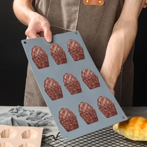 Silikon Madeleine Form 9 Mulden Muschel Backblech DIY Schokolade Kuchen Küche Werkzeug