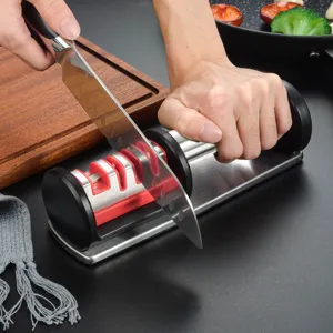 Rolling knife sharpener 4-stage multi-functional kitchen tool for home cooking sharpener