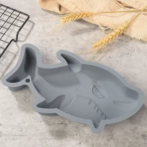 Stampo per torta squalo in silicone grigio fai da te mousse cioccolato utensile da forno
