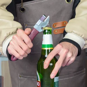 Abrebotellas multifuncional portátil de acero inoxidable para cocina y bar uso diario.