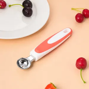Stainless Steel Melon Baller Fruit Scoop Multi-Functional Ice Cream Scoop with Non-Slip Handle Kitchen Gadget for Home