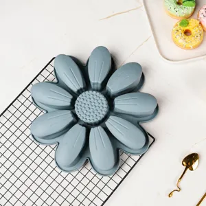 Silikon Sonnenblumen Kuchenform Große Antihaft DIY Backform Flexible Brot Gebäckform Für Küche Zuhause Kommerzielle Verwendung