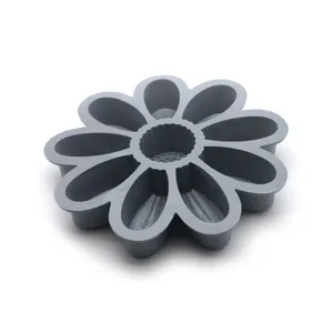 Graue Silikon Sonnenblumen Backform fur DIY Kuchen, langlebiges Kuchenbackwerkzeug.