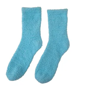 Winter einfarbig Korallenfleece dick kuschelig warm Schlaf Socken Damen Socken Paar