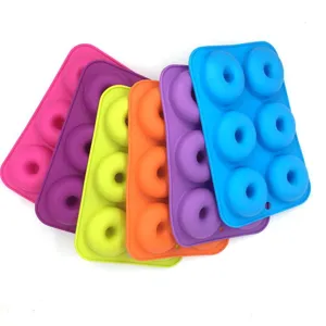6-Mulden Silikon Donut Backform für Kuchen, flexible Antihaft-Backform Backwerkzeug neu.