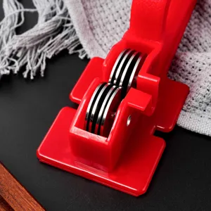 Stainless steel knife sharpener for household kitchen, fast manual sharpening tool gadget.