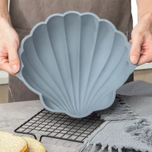 Moule a gateau coquillage en silicone gris pour cuisine grand dessert mousse outil de patisserie