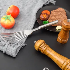Spatule à poisson ajourée en acier inoxydable pour cuisine, steak et barbecue.