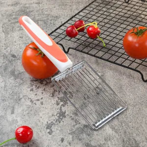 Stainless steel tomato slicer luncheon meat cutter with non-slip handle kitchen tool