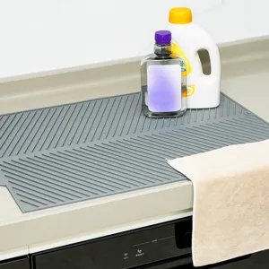 Tapis d'égouttage en silicone pour évier de cuisine grand comptoir protection résistant