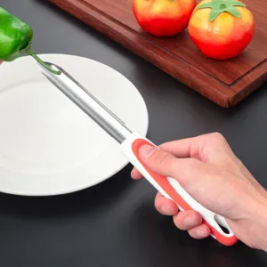 Edelstahlschneider Pfefferentkerner Werkzeug mit ergonomischem Griff für die Küche.