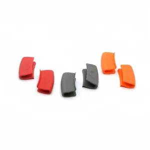Silicone pot handle cover heat resistant anti-scald grip kitchen cooking tool set for pots.