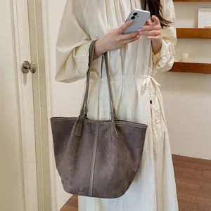 Vintage γυναικεία τσάντα shopper μεγάλης χωρητικότητας, κομψή τσάντα ώμου καθημερινής χρήσης.