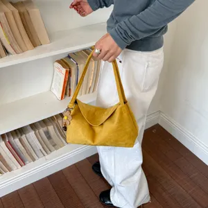 Retro große Kapazität Achsel Umhängetasche für Damen stilvolle Freizeittasche Handtasche.
