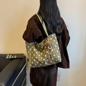 Cross-border fashion polka dot tote bag large capacity stylish shoulder bag for women