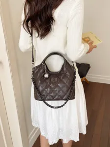 Vrouwen grote capaciteit schoudertas retro gewatteerde oksel shopper tas dagelijkse mode tas