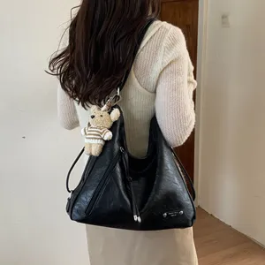 Women large capacity hobo shoulder bag convertible backpack casual autumn fashion tote stylish