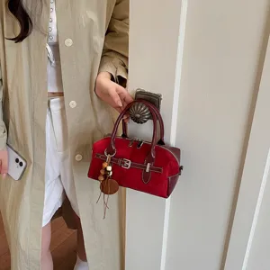 Koreanische Retro Boston Handtasche Damen Herbst Winter lässige Kissen Umhängetasche